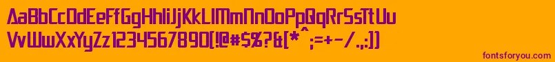 Шрифт DaiAtlas – фиолетовые шрифты на оранжевом фоне