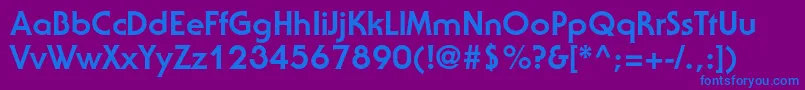 SerifgothicstdExtrabold Font – Blue Fonts on Purple Background