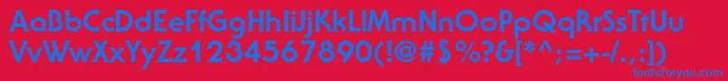 SerifgothicstdExtrabold Font – Blue Fonts on Red Background