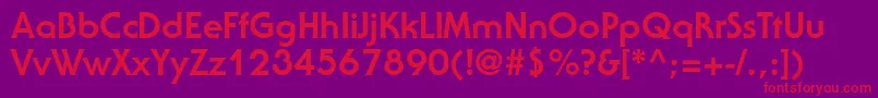 SerifgothicstdExtrabold Font – Red Fonts on Purple Background