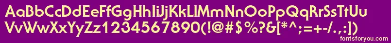 SerifgothicstdExtrabold Font – Yellow Fonts on Purple Background