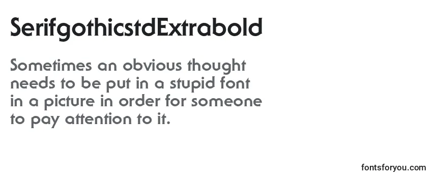 Przegląd czcionki SerifgothicstdExtrabold