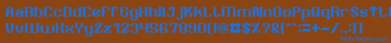 フォントAgeOfAwakening – 茶色の背景に青い文字