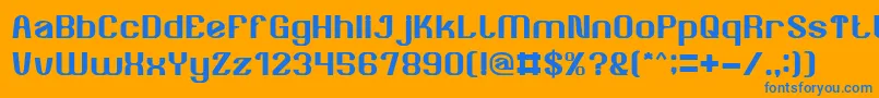 AgeOfAwakening Font – Blue Fonts on Orange Background