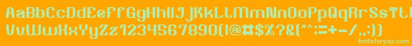 AgeOfAwakening Font – Green Fonts on Orange Background