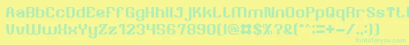AgeOfAwakening Font – Green Fonts on Yellow Background