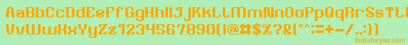 AgeOfAwakening Font – Orange Fonts on Green Background