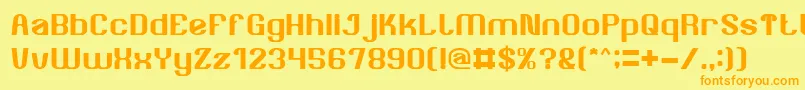 AgeOfAwakening Font – Orange Fonts on Yellow Background