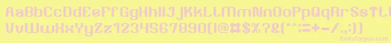 AgeOfAwakening Font – Pink Fonts on Yellow Background