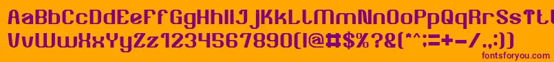 AgeOfAwakening Font – Purple Fonts on Orange Background