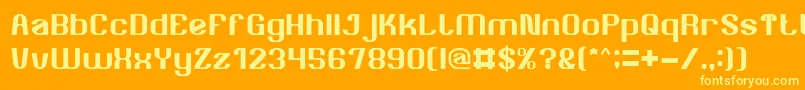 AgeOfAwakening Font – Yellow Fonts on Orange Background