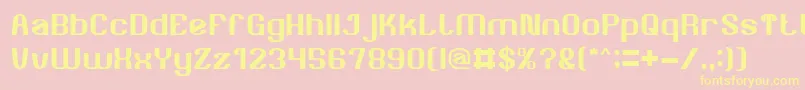 AgeOfAwakening Font – Yellow Fonts on Pink Background