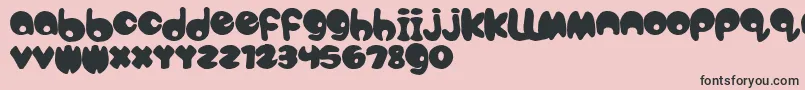 Bubbletea Font – Black Fonts on Pink Background