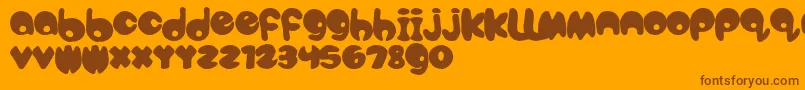 More about Bubbletea Font Bubbletea Font – Brown Fonts on Orange Background