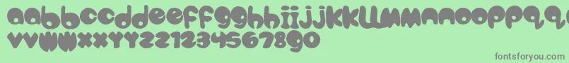 Bubbletea Font – Gray Fonts on Green Background