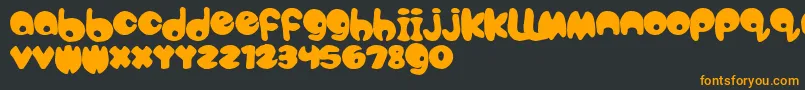 Bubbletea Font – Orange Fonts on Black Background