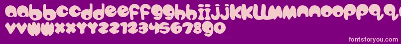 Bubbletea Font – Pink Fonts on Purple Background