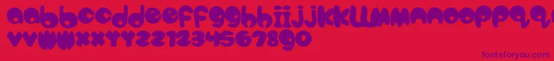 Bubbletea Font – Purple Fonts on Red Background