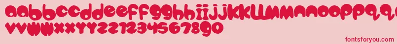 フォントBubbletea – ピンクの背景に赤い文字