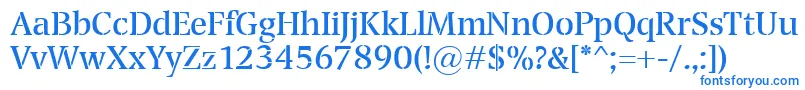 Transport Font – Blue Fonts on White Background