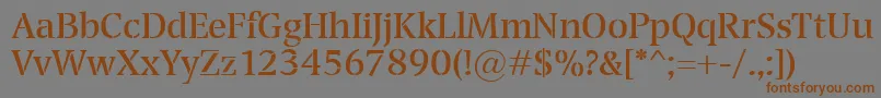 Transport Font – Brown Fonts on Gray Background