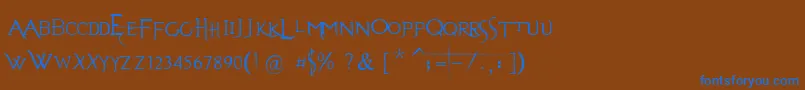 Evanescent Font – Blue Fonts on Brown Background