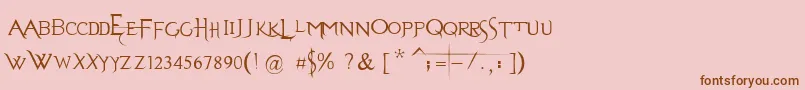Evanescent Font – Brown Fonts on Pink Background