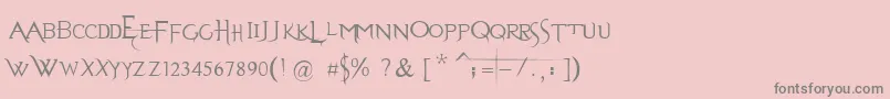 Evanescent Font – Gray Fonts on Pink Background