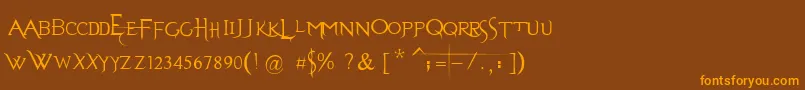 Evanescent Font – Orange Fonts on Brown Background