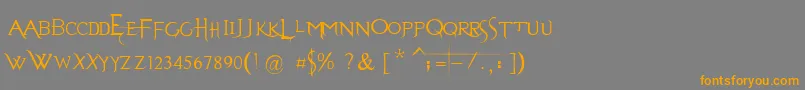 Evanescent Font – Orange Fonts on Gray Background
