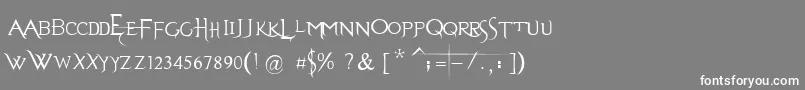 フォントEvanescent – 灰色の背景に白い文字