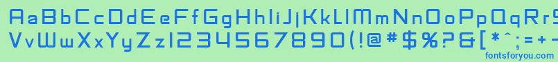 フォントSfFedoraTitles – 青い文字は緑の背景です。