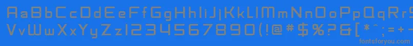 フォントSfFedoraTitles – 青い背景に灰色の文字