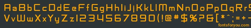 フォントSfFedoraTitles – 黒い背景にオレンジの文字