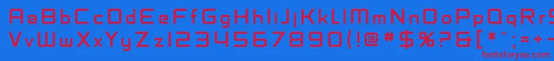 SfFedoraTitles Font – Red Fonts on Blue Background