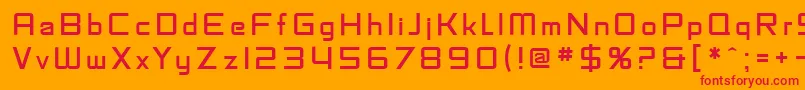 フォントSfFedoraTitles – オレンジの背景に赤い文字