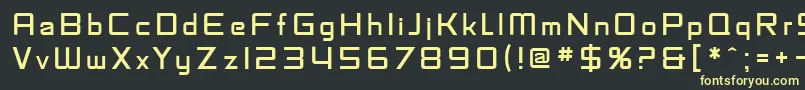 フォントSfFedoraTitles – 黒い背景に黄色の文字