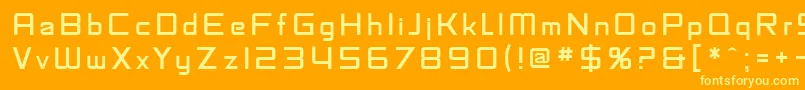 SfFedoraTitles Font – Yellow Fonts on Orange Background