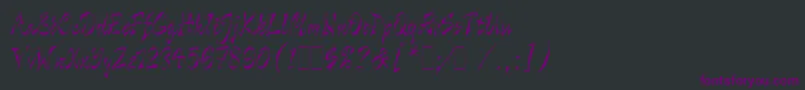 WildThingLetPlain.1.0 Font – Purple Fonts on Black Background