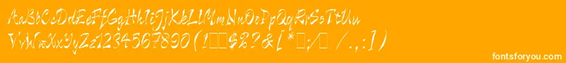 WildThingLetPlain.1.0 Font – White Fonts on Orange Background