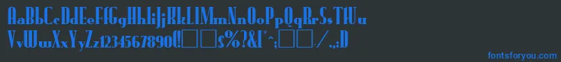 Rundfunk Font – Blue Fonts on Black Background