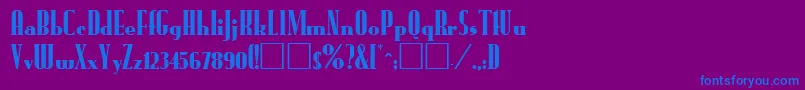 Rundfunk Font – Blue Fonts on Purple Background