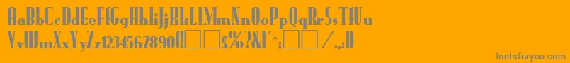 Rundfunk Font – Gray Fonts on Orange Background