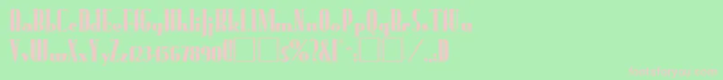 Rundfunk Font – Pink Fonts on Green Background