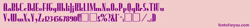 Rundfunk Font – Purple Fonts on Pink Background