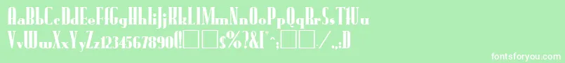 Rundfunk Font – White Fonts on Green Background