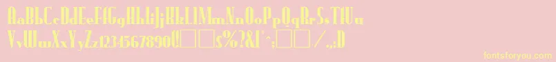 Rundfunk Font – Yellow Fonts on Pink Background