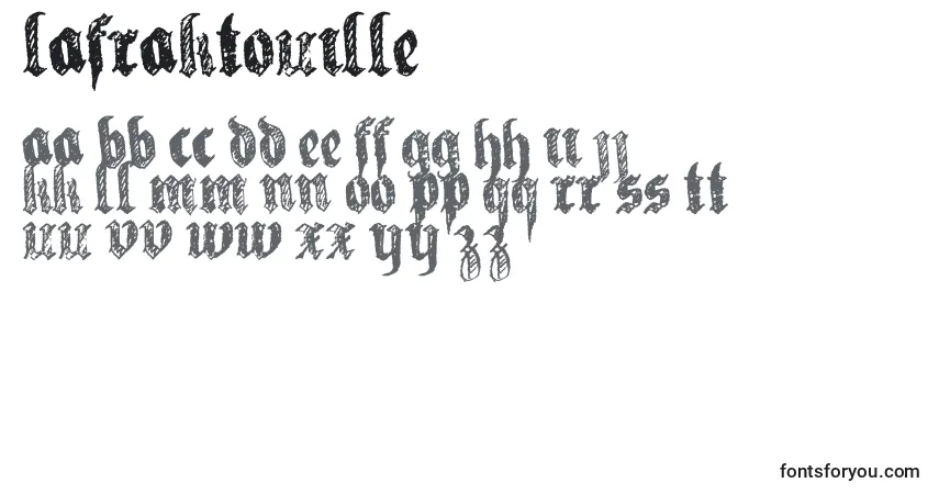 Schriftart LaFraktouille – Alphabet, Zahlen, spezielle Symbole