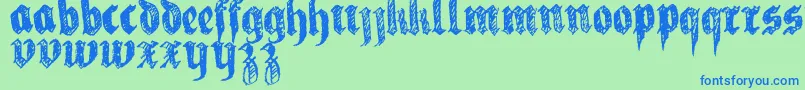 LaFraktouille Font – Blue Fonts on Green Background