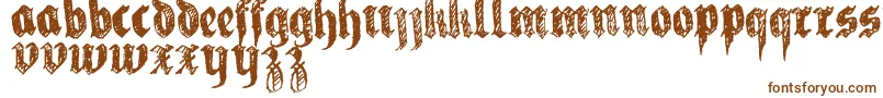 LaFraktouille-Schriftart – Braune Schriften auf weißem Hintergrund